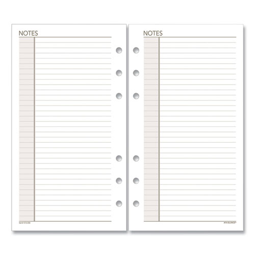 Lined Notes Pages, 6.75 X 3.75, White, 30-pack