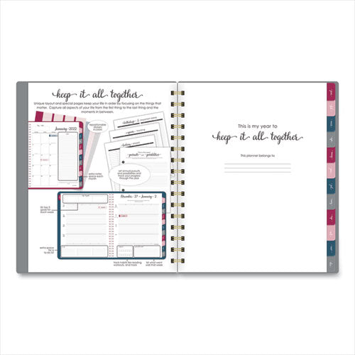 Harmony Weekly-monthly Poly Planner, 8.75 X 7, Gray, 2022