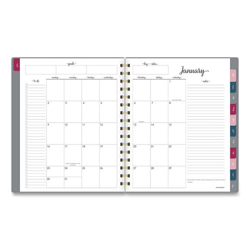 Harmony Weekly-monthly Poly Planner, 8.75 X 7, Gray, 2022