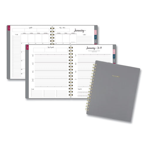 Harmony Weekly-monthly Poly Planner, 8.75 X 7, Gray, 2022