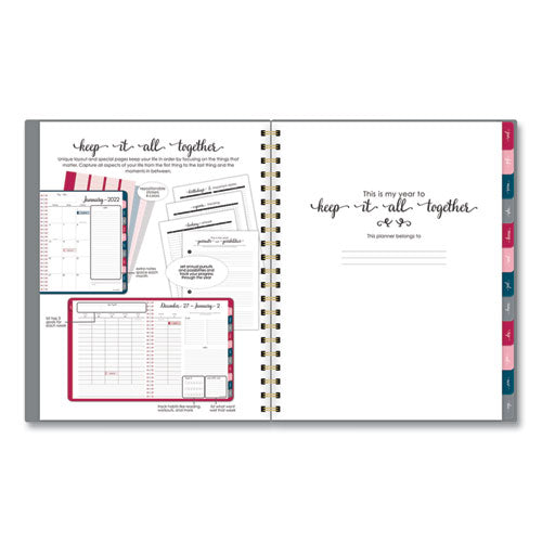 Harmony Weekly-monthly Poly Planner, 11 X 8.5, Gray, 2022