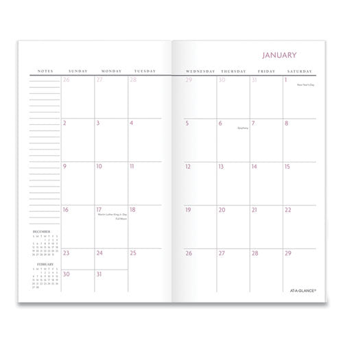 Badge Floral Monthly Planner, 6 X 3.5, 2022-2023