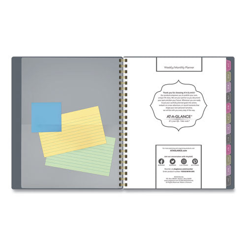Badge Medallion Weekly-monthly Planner, 8.5 X 5.5, Gray, 2022