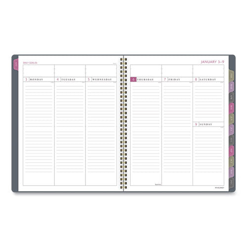 Badge Medallion Weekly-monthly Planner, 11 X 8.5, Gray, 2022