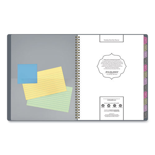 Badge Medallion Weekly-monthly Planner, 11 X 8.5, Gray, 2022