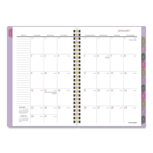 Badge Wave Weekly-monthly Planner, 8.5 X 5.5, Lavendar, 2022