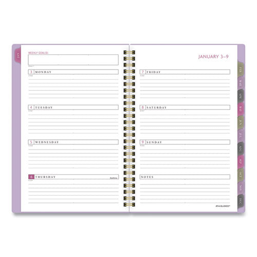 Badge Wave Weekly-monthly Planner, 8.5 X 5.5, Lavendar, 2022