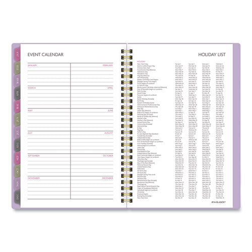 Badge Wave Weekly-monthly Planner, 8.5 X 5.5, Lavendar, 2022