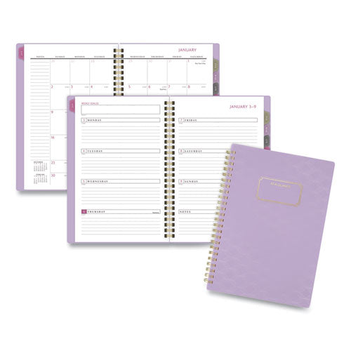 Badge Wave Weekly-monthly Planner, 8.5 X 5.5, Lavendar, 2022