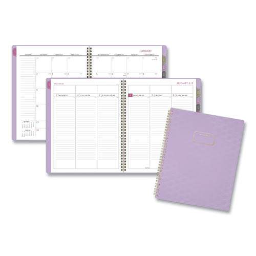 Badge Wave Weekly-monthly Planner, 11 X 8.5, Lavendar, 2022
