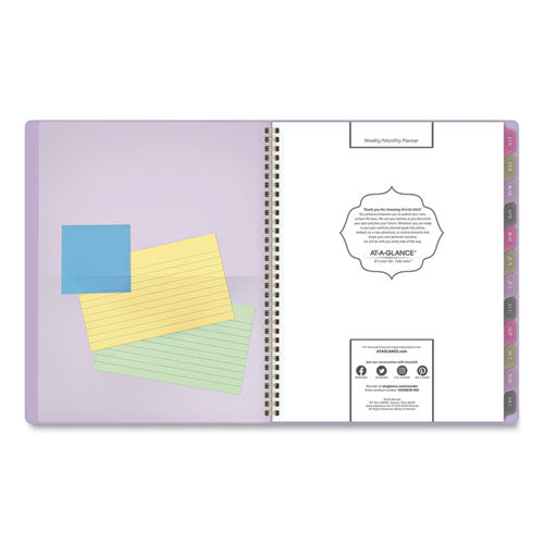 Badge Wave Weekly-monthly Planner, 11 X 8.5, Lavendar, 2022