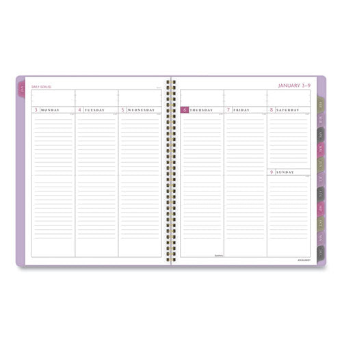 Badge Wave Weekly-monthly Planner, 11 X 8.5, Lavendar, 2022