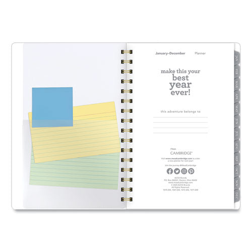Mackenzie Weekly-monthly Planner, 8.5 X 5.5, Black-white Geo, 2022