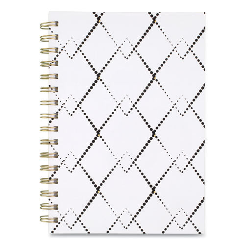 Mackenzie Weekly-monthly Planner, 8.5 X 5.5, Black-white Geo, 2022