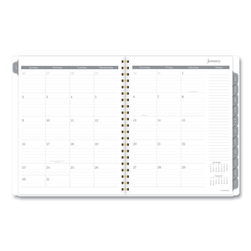 Mackenzie Weekly-monthly Planner, 11 X 8.5, Black-white Geo, 2022