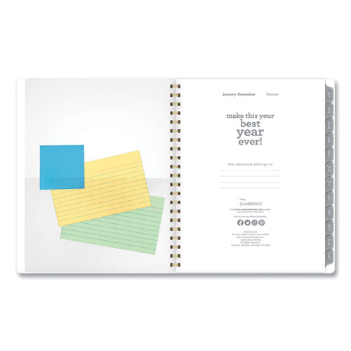 Mackenzie Weekly-monthly Planner, 11 X 8.5, Black-white Geo, 2022