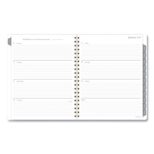 Mackenzie Weekly-monthly Planner, 11 X 8.5, Black-white Geo, 2022