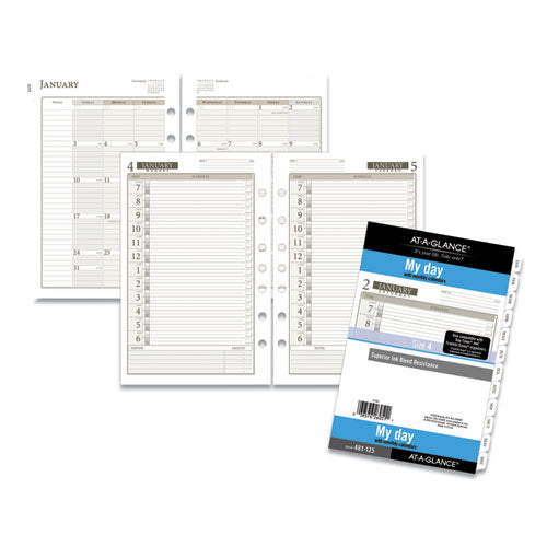 1-page-per-day Planner Refills, 8.5 X 5.5, White, 2021