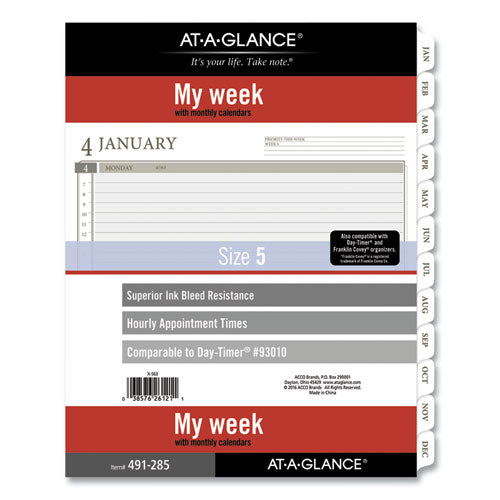 2-page-per-week Planner Refills, 11 X 8.5, White, 2021