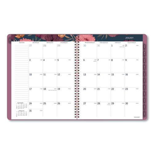 Dark Romance Weekly-monthly Planner, 11 X 8.5, Floral, 2021-2022