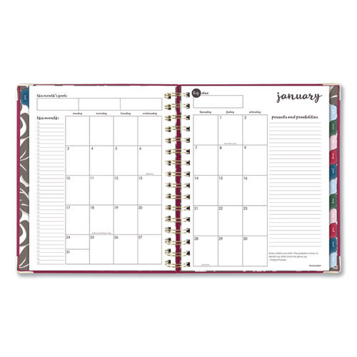 Harmony Daily Hardcover Planner, 8.75 X 7, Berry, 2021
