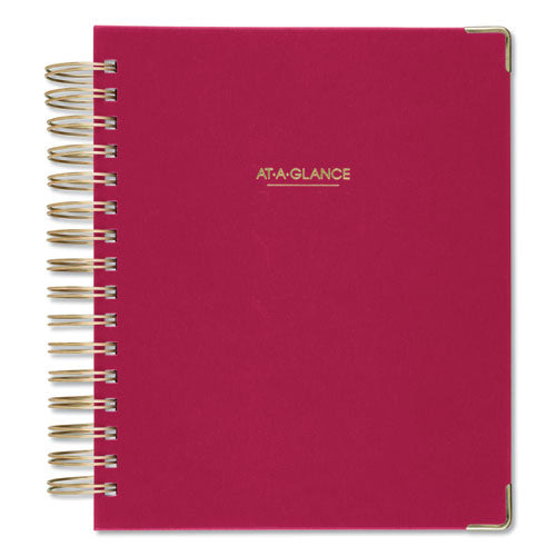 Harmony Daily Hardcover Planner, 8.75 X 7, Berry, 2021