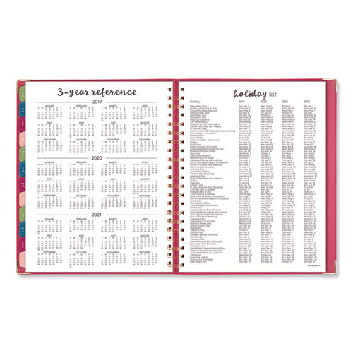 Harmony Weekly-monthly Hardcover Planner, 11 X 8.5, Berry, 2021-2022