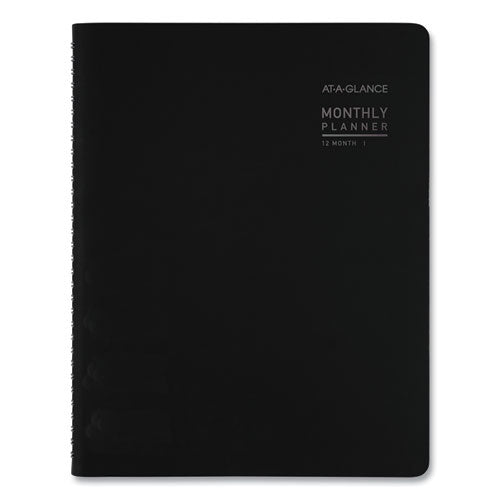 Contemporary Monthly Planner, 8.75 X 7, Black Cover, 2021