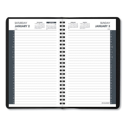 Daily Appointment Book With 30-minute Appointments, 8 X 5, White, 2021