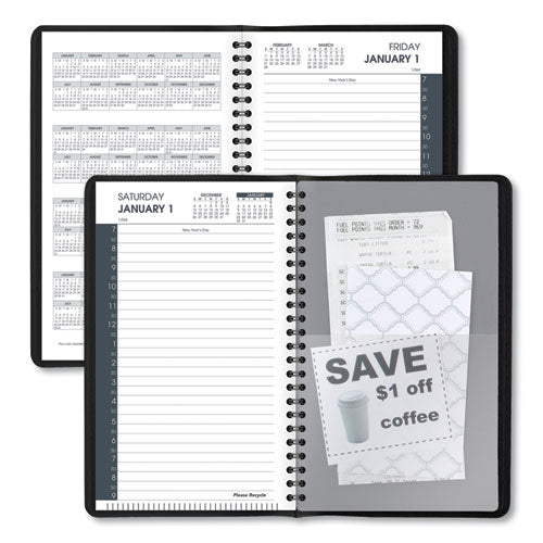 Daily Appointment Book With 30-minute Appointments, 8 X 5, White, 2021