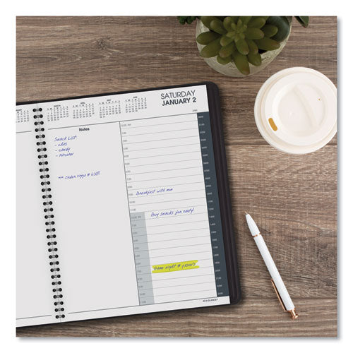 24-hour Daily Appointment Book, 11 X 8.5, White, 2021