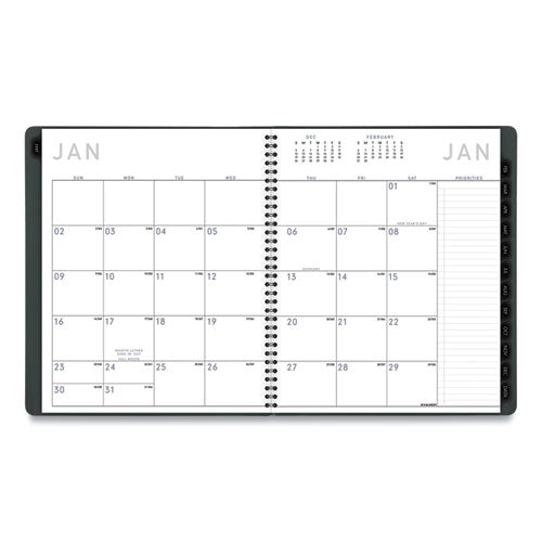 Contemporary Monthly Planner, 11 X 9, Forest Green, 2022