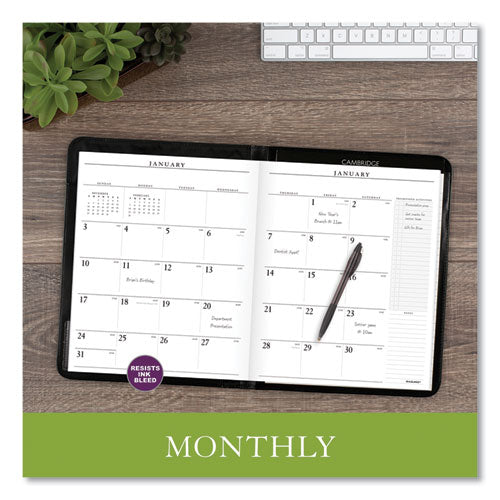 Executive Monthly Padfolio, 11 X 9, White, 2021