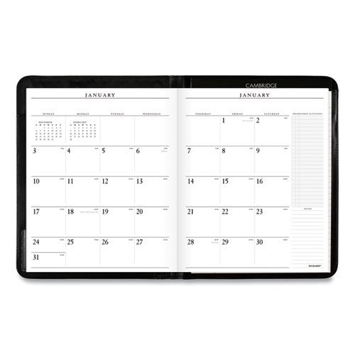 Executive Monthly Padfolio, 11 X 9, White, 2021