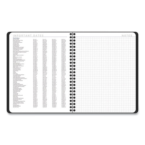 Contemporary Lite Weekly-monthly Planner, 8.75 X 7, Black, 2022