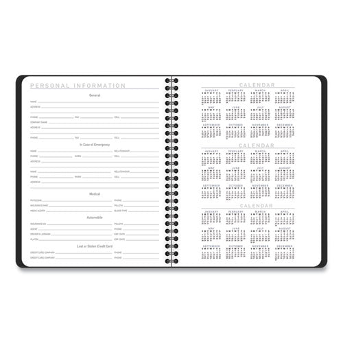 Contemporary Lite Weekly-monthly Planner, 8.75 X 7, Black, 2022
