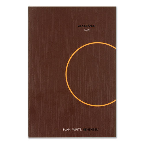 One-day-per-page Planning Notebook, 9 X 6, Dark Gray-orange, 2021