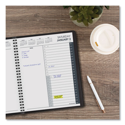 24-hour Daily Appointment Book, 8.75 X 7, White, 2021