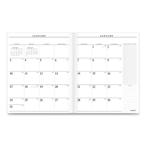 Executive Monthly Padfolio Refill, 11 X 9, White, 2021
