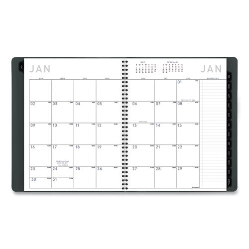 Contemporary Weekly-monthly Planner, 11 X 8.25, Forest Green, 2022