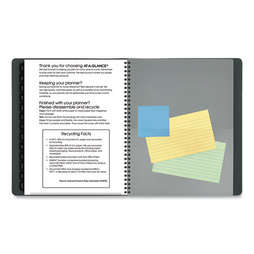 Contemporary Weekly-monthly Planner, 11 X 8.25, Forest Green, 2022