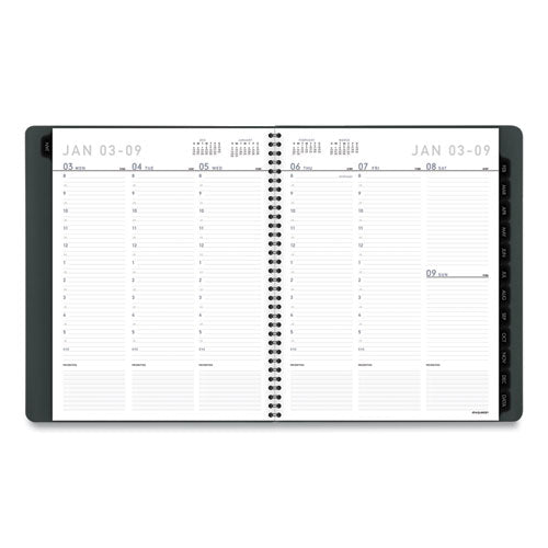Contemporary Weekly-monthly Planner, 11 X 8.25, Forest Green, 2022
