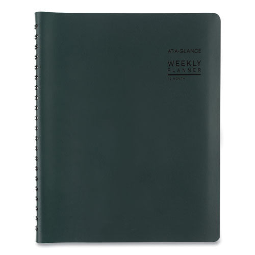 Contemporary Weekly-monthly Planner, 11 X 8.25, Forest Green, 2022
