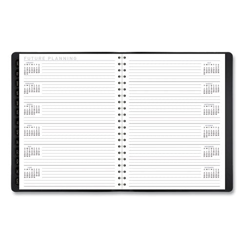 Contemporary Weekly-monthly Planner, Column, 11 X 8.25, Black Cover, 2021
