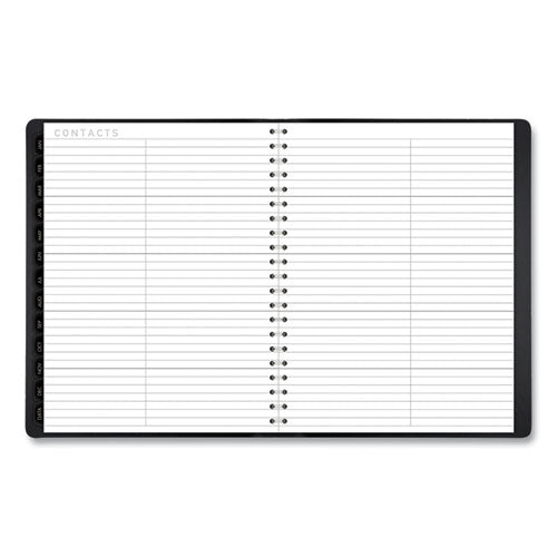 Contemporary Weekly-monthly Planner, Column, 11 X 8.25, Black Cover, 2021