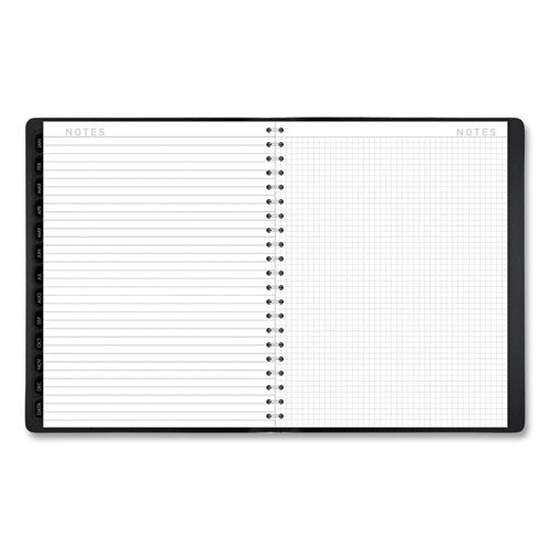 Contemporary Weekly-monthly Planner, Column, 11 X 8.25, Black Cover, 2021