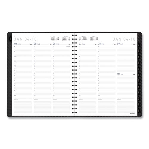 Contemporary Weekly-monthly Planner, Column, 11 X 8.25, Graphite Cover, 2021