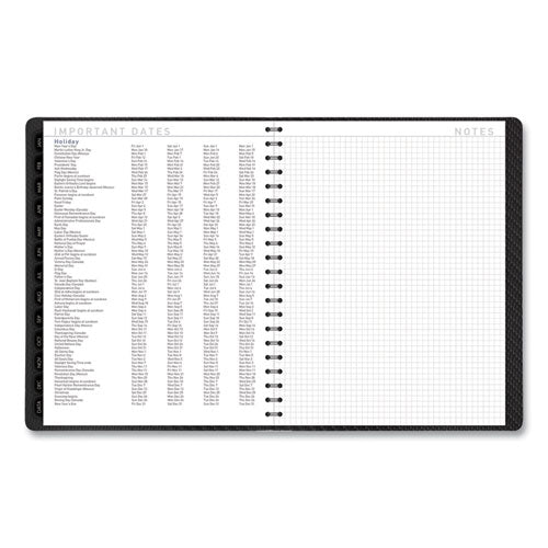 Contemporary Weekly-monthly Planner, Column, 11 X 8.25, Graphite Cover, 2021