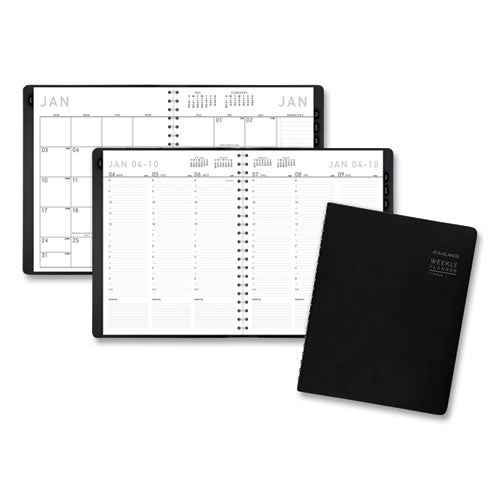 Contemporary Weekly-monthly Planner, Column, 11 X 8.25, Graphite Cover, 2021