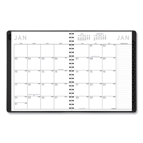 Contemporary Weekly-monthly Planner, Column, 11 X 8.25, Graphite Cover, 2021